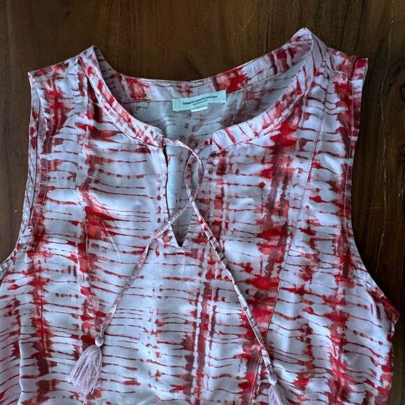 BeachLunchLounge Lynette Tie Dye Maxi Dress Sleeveless Red Multi Women’s Medium - Picture 6 of 14